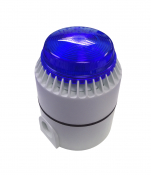 COMBINED SOUNDER/BEACON BLUE 110-240V,WHITE DEEP BASE IP65
