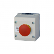 MUSHROOM HEAD STOP STATION WITH 1 N/C CONTACT BLOCK