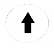 TEND PB22 WHITE PUSHBUTTON CAP WITH BLACK ARROW