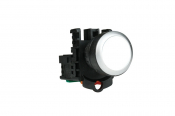 TEND 22mm PUSHBUTTON WHITE WITH 1 N/O CONTACT BLOCK