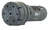 SCL 22mm PULSATING BUZZER 12V BLACK