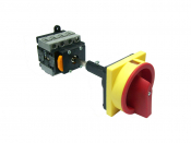 TEND 40A 4P BASEMOUNT ISOLATOR R&Y PADLOCK HANDLE 300mm SHAFT