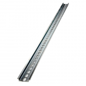 35MM TOP HAT DIN RAIL 2 METERS SLOTTED M6